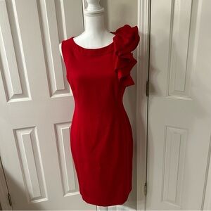 Red Calvin Klein dress